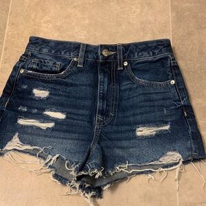 Forever 21 Blue Distressed Jean Shorts
